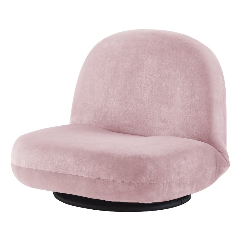 Posh Living Saeed Plush Recliner/Floor Chair Pink
