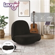 Posh Living Saeed Plush Recliner/Floor Chair Black