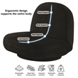Posh Living Saeed Plush Recliner/Floor Chair Black
