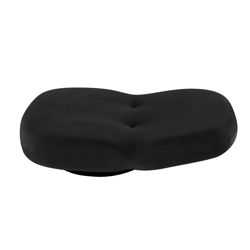 Posh Living Saeed Plush Recliner/Floor Chair Black