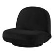 Posh Living Saeed Plush Recliner/Floor Chair Black