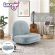 Posh Living Saeed Plush Recliner/Floor Chair Blue