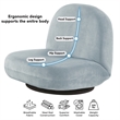 Posh Living Saeed Plush Recliner/Floor Chair Blue