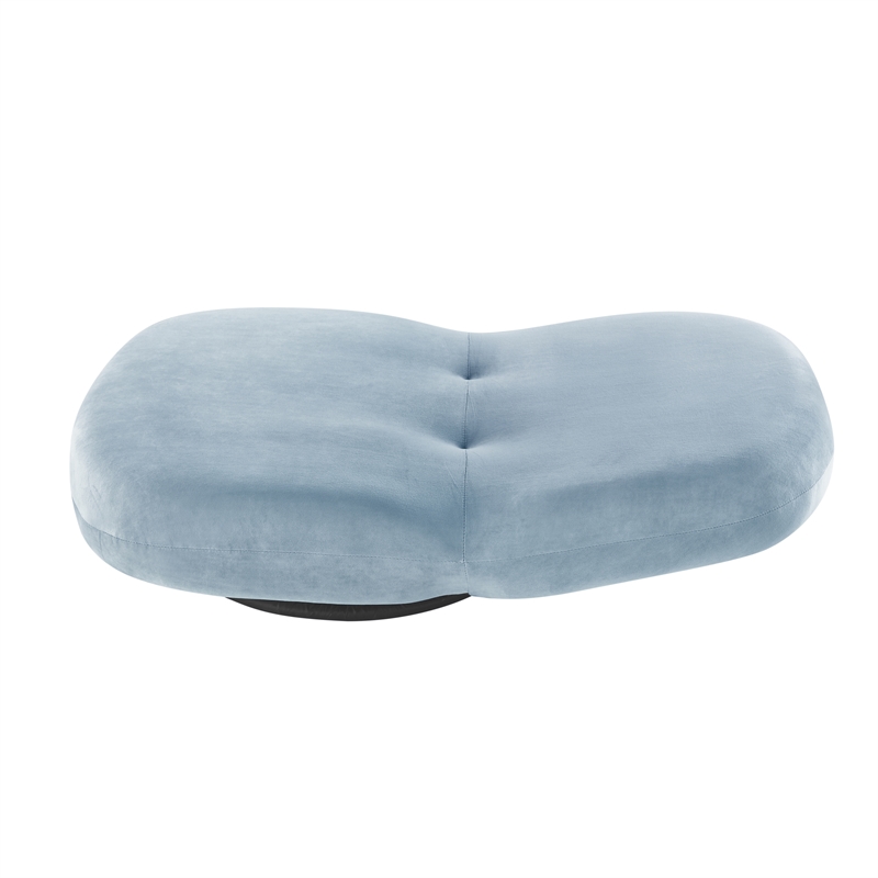 Posh Living Saeed Plush Recliner/Floor Chair Blue