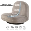 Posh Living Saeed Plush Recliner/Floor Chair Grey