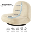 Posh Living Saeed Plush Recliner/Floor Chair Beige