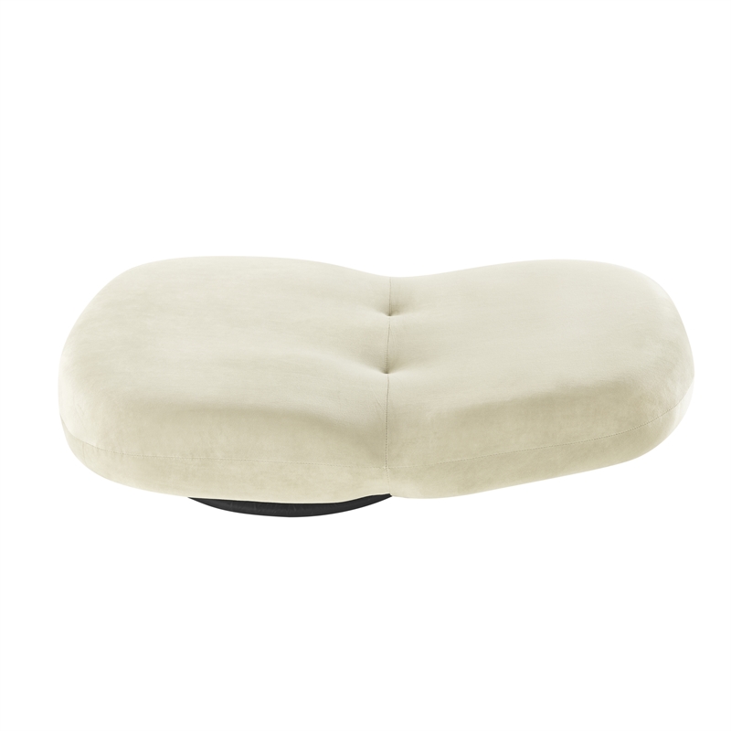 Posh Living Saeed Plush Recliner/Floor Chair Beige