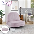 Posh Living Saeed Plush Recliner/Floor Chair Lavender