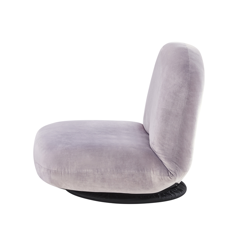 Posh Living Saeed Plush Recliner/Floor Chair Lavender