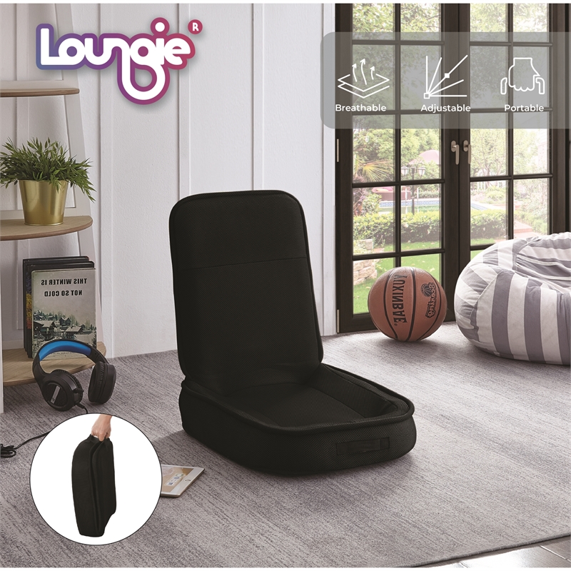 Posh Living Amila Mesh Floor Chair Black