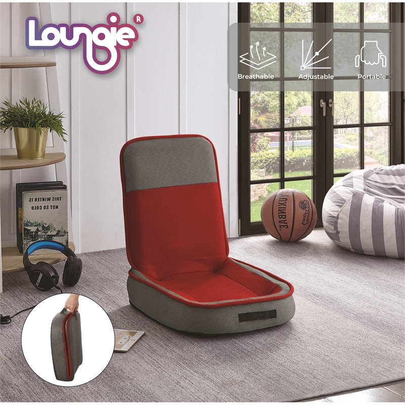 Posh Living Amila Mesh Floor Chair Red