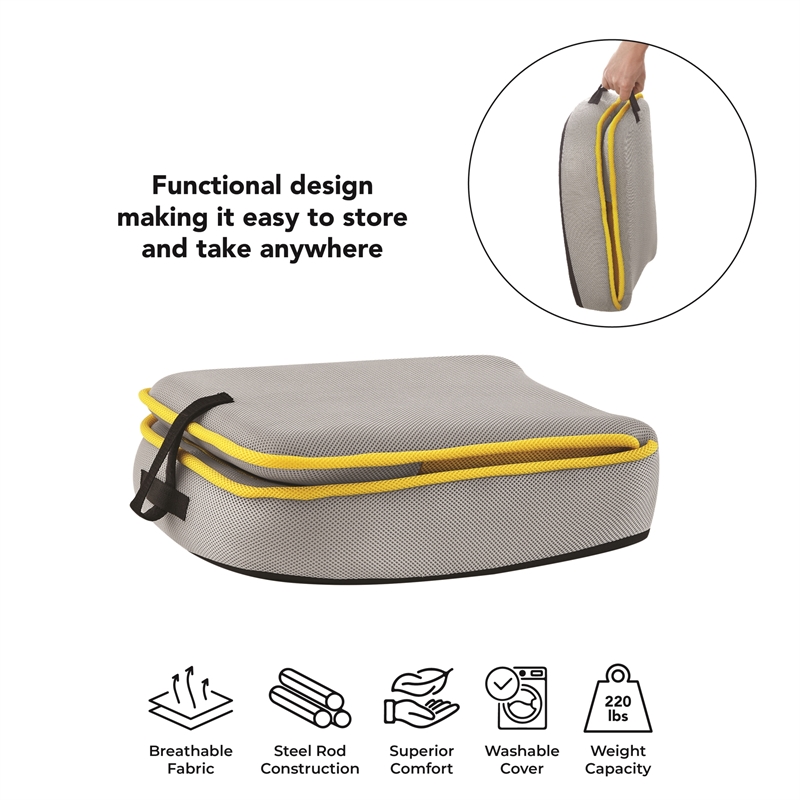 Posh Living Amila Mesh Floor Chair Yellow