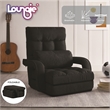 Posh Living Yuvraj Linen Recliner/Floor Chair Black