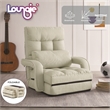 Posh Living Yuvraj Linen Recliner/Floor Chair Beige