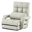 Posh Living Yuvraj Linen Recliner/Floor Chair Beige