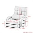 Posh Living Yuvraj Linen Recliner/Floor Chair Dark Grey