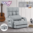 Posh Living Yuvraj Linen Recliner/Floor Chair Grey