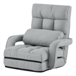 Posh Living Yuvraj Linen Recliner/Floor Chair Grey