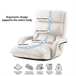 Posh Living Yuvan Mesh Recliner/Floor Chair White