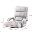 Posh Living Yuvan Mesh Recliner/Floor Chair Beige