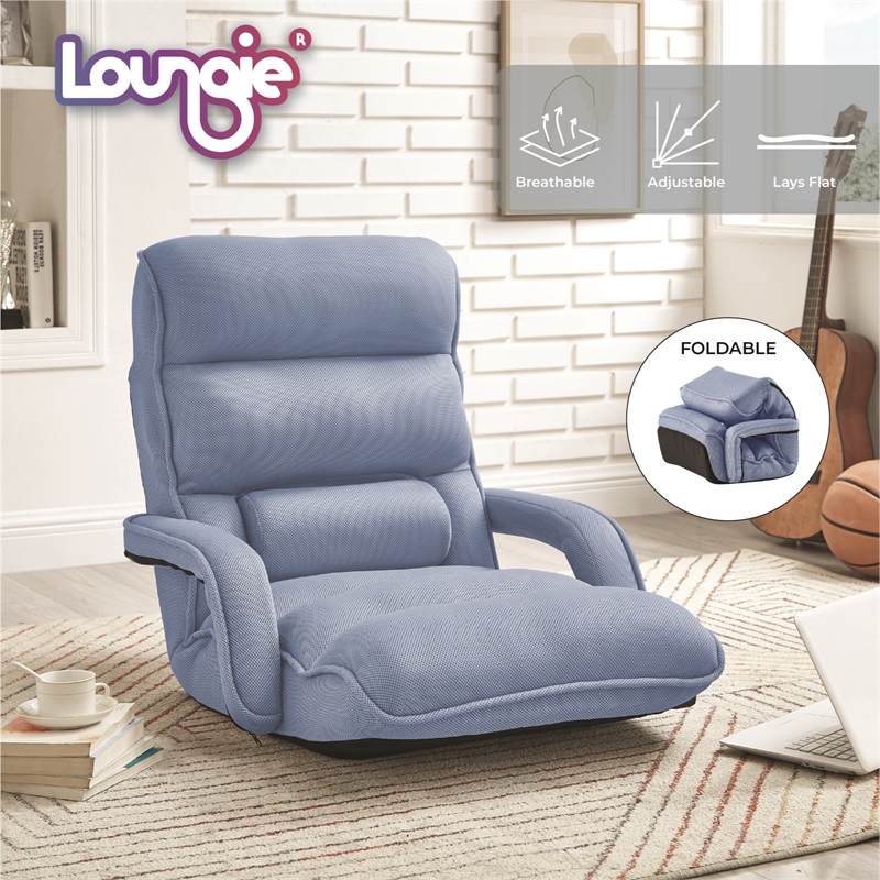 Posh Living Yuvan Mesh Recliner/Floor Chair Blue
