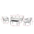 Posh Living Tim  Outdoor 4pc Seating Group Sand