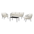 Posh Living Tim  Outdoor 4pc Seating Group Sand