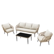 Posh Living Tim  Outdoor 4pc Seating Group Teak