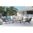 Posh Living Tim  Outdoor 4pc Seating Group Black