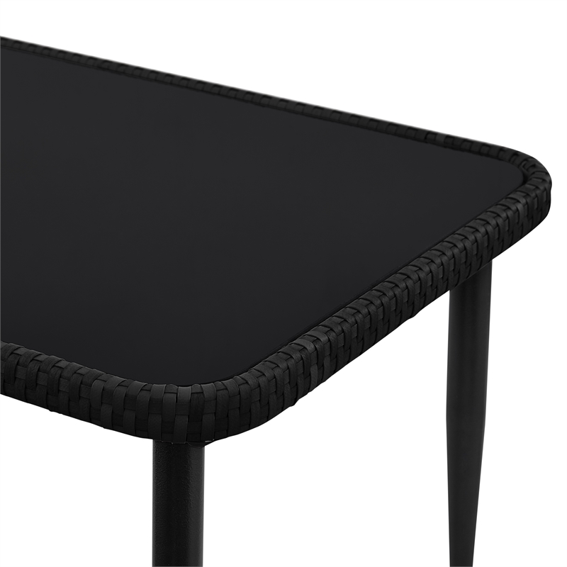 Posh Living Tim  Outdoor 4pc Seating Group Black