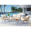 Posh Living Tim  Outdoor 4pc Seating Group Teak