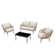Posh Living Tim  Outdoor 4pc Seating Group Teak