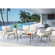 Posh Living Tim  Outdoor 4pc Seating Group Sand