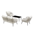 Posh Living Tim  Outdoor 4pc Seating Group Sand