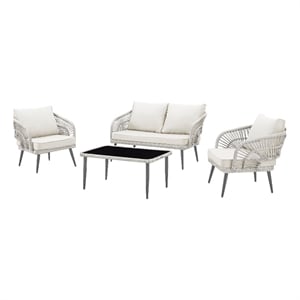 posh living tim  outdoor 4pc seating group sand