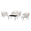 Posh Living Tim  Outdoor 4pc Seating Group Sand