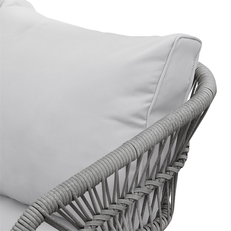 Posh Living Tim  Outdoor 4pc Seating Group Light Grey