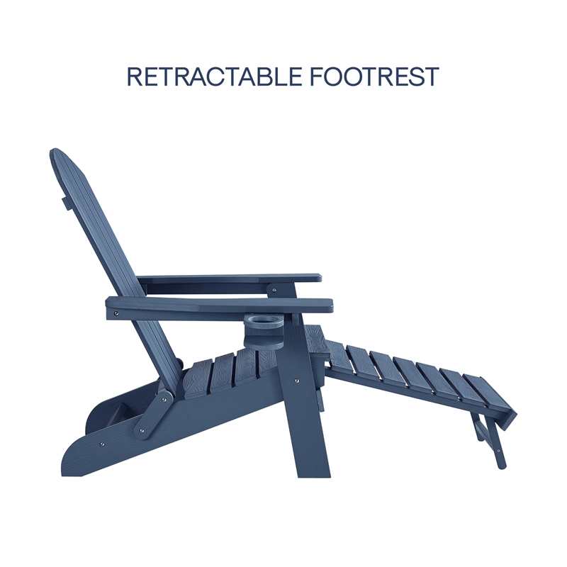 Posh Living Tyus  Adirondack Chair Navy