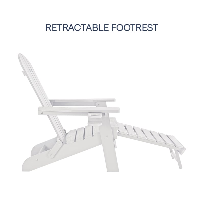 Posh Living Tyus  Adirondack Chair White