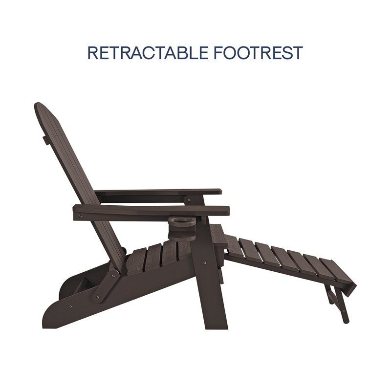 Posh Living Tyus  Adirondack Chair Chocolate