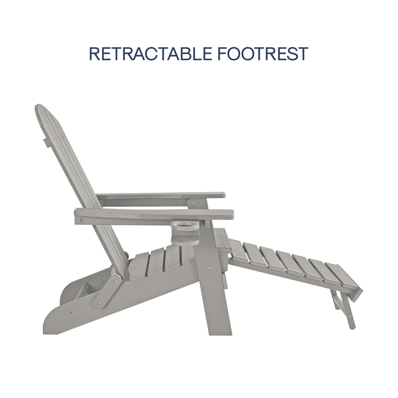 Posh Living Tyus  Adirondack Chair Light Grey