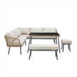 Posh Living Trayvon  Outdoor 5pc Seating Group Teak