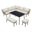 Posh Living Trayvon  Outdoor 5pc Seating Group Teak