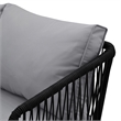 Posh Living Trayvon  Outdoor 5pc Seating Group Black
