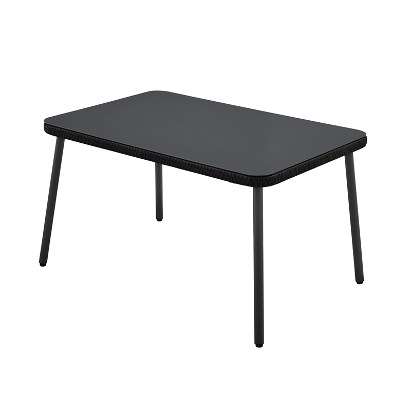 Posh Living Trayvon  Outdoor 5pc Seating Group Black