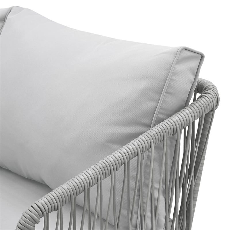 Posh Living Trayvon  Outdoor 5pc Seating Group Light Grey