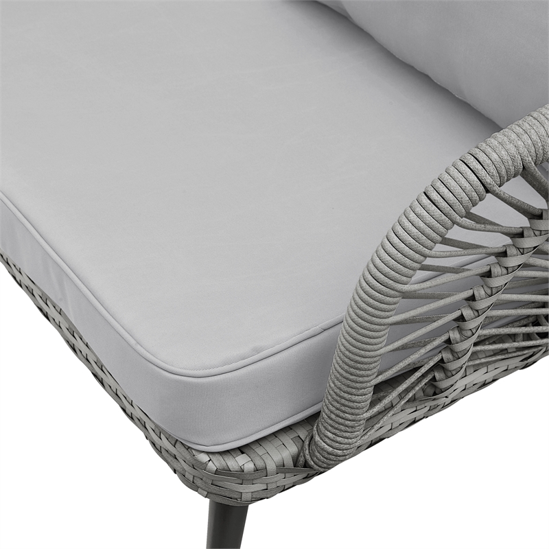 Posh Living Trayvon  Outdoor 5pc Seating Group Light Grey