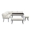 Posh Living Trayvon  Outdoor 5pc Seating Group Sand