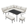 Posh Living Trayvon  Outdoor 5pc Seating Group Sand