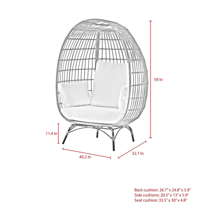 Posh Living Tidus  Egg Chair Ivory